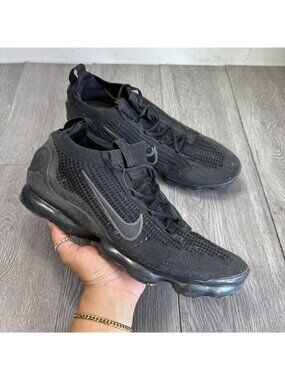 Nike Air Vapormax 2021 Flyknit Mens Size 11.5 Anthracite Triple Black DH4084-001